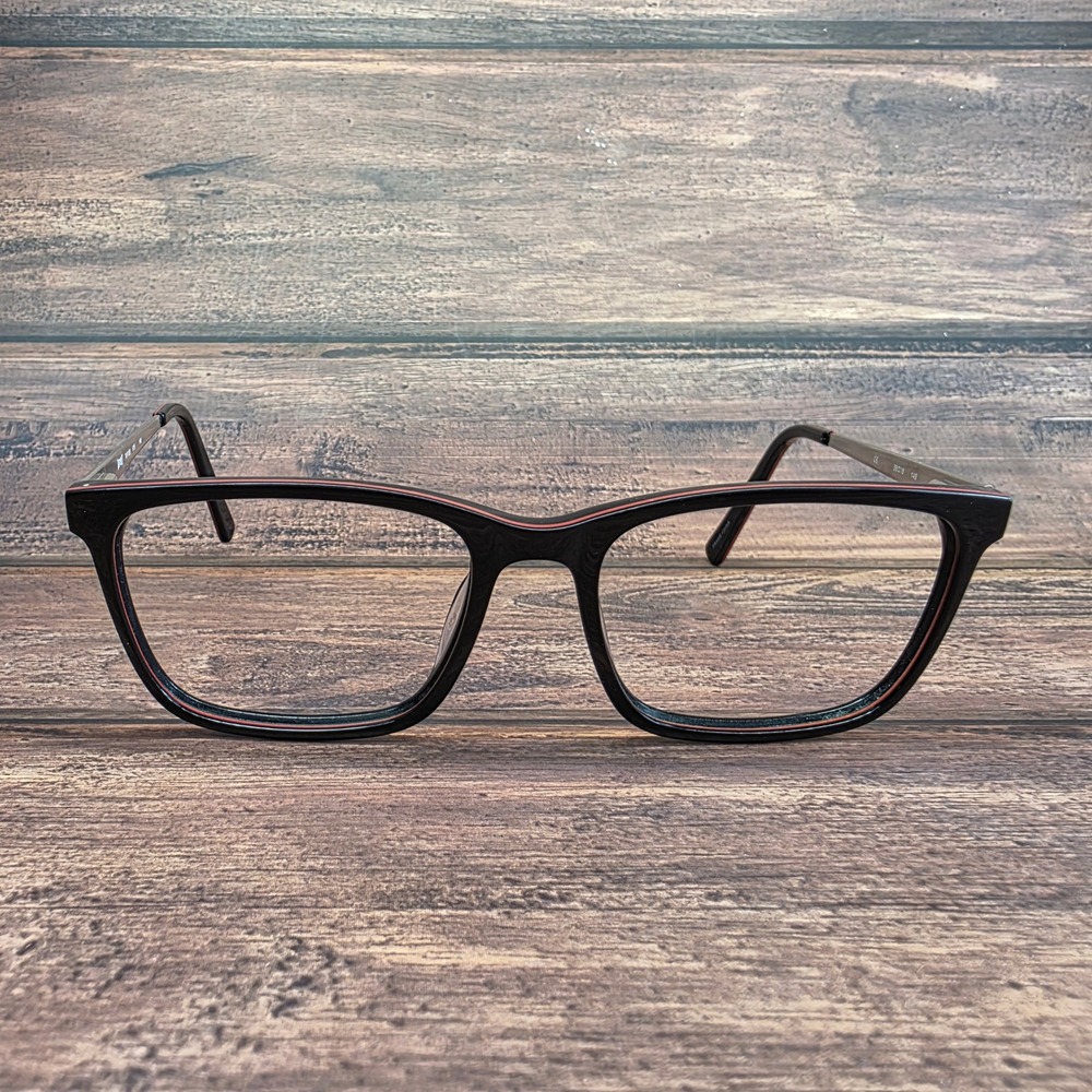 Tapout TAP 856 615 HM Black Red Rectangle Eyeglass Frames 56-18-145